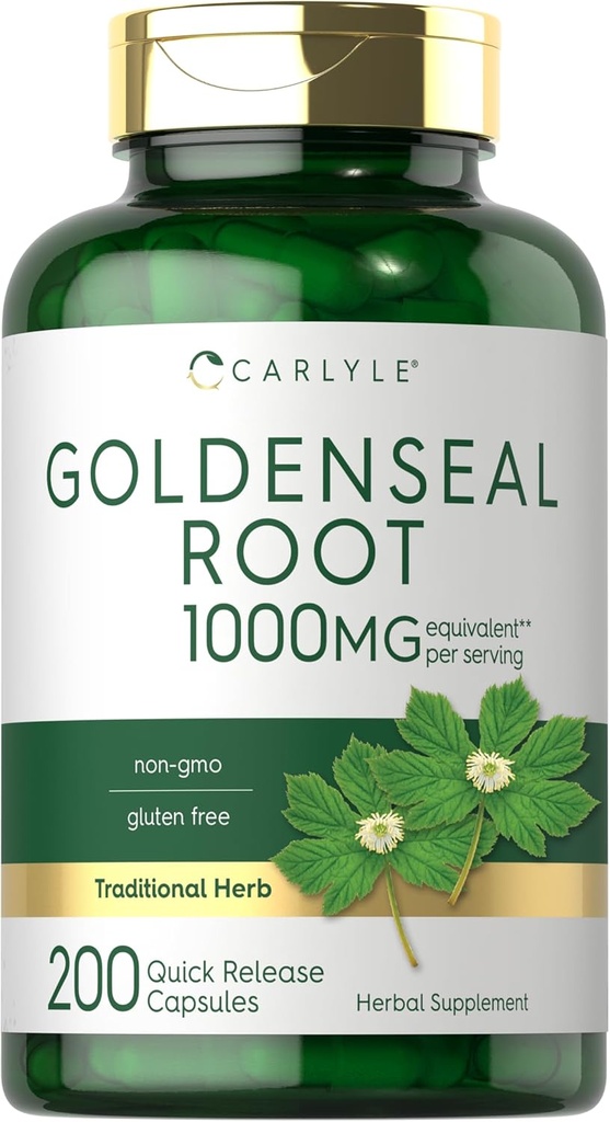 Carlyle Capsules de racines de seaux d'or 1000mg. 200 Count.