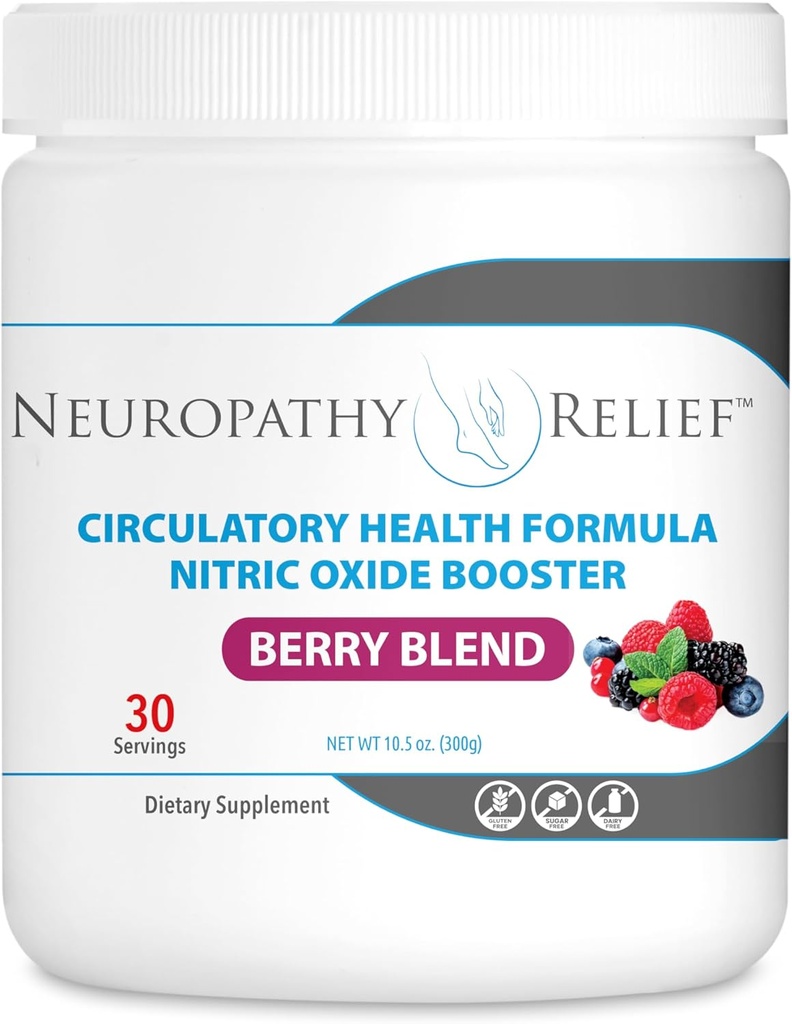 Neuropathy ReliefTM - Circulatory Health Formula Nitric Oxide Booster - Berry Blend - L-Arginina L-Citrulline