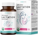 Supplément d'allaitement biologique de l'USDA - Augmenter l'approvisionnement en lait avec un soutien à l'allaitement à base de plantes - Aide aux mères - Organique : Graines de fénugrek, fenouil et chardon - 60 capsules de végétalien (pas de pilules ou de cookies)