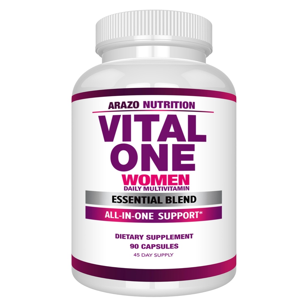 Arazo Nutrition Vital One Multivitamin per le donne - Daily Wholefood Supplement - 90 Vegan Capsule