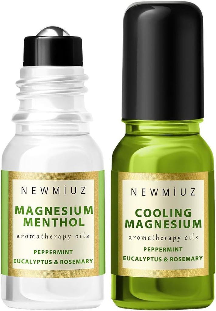 Cooling Magnesium Blend Roll On Pack di 2 - perfetto selfcare regalo per il compleanno Natale o Stocking Stuffers