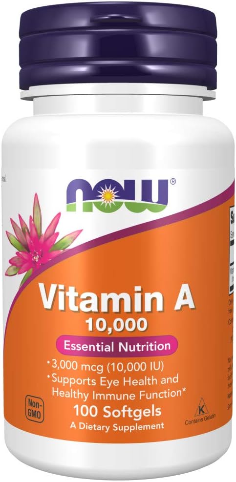 JETZT Lebensmittel, Vitamin A, 10.000 IU, 100 Softgels