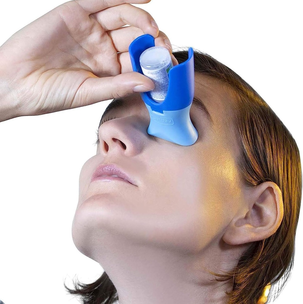 remedic Eye Drop Helper mit Silikon Adapter – Accurate, Einhanded Eye Drop Guide für Senioren und Pflegekräfte
