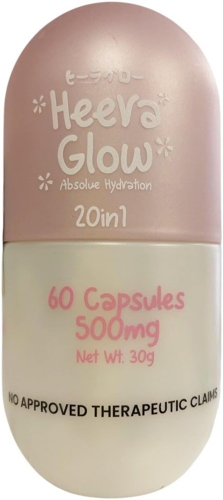 60 Conta Heera Glow Assoluta Idratazione 20 in 1 Glutathione Collagen Capsule