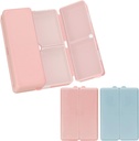 FYY Daily Pill Organizer, 2 Pcs 7 scomparti Portable Pill Case Travel Pill Pill Organizer,[Folding Design] Pill Box per Purse Pocket per tenere Vitamine,Cod Liver Oil,Supplements e Medication-Pink+ Marina Militare