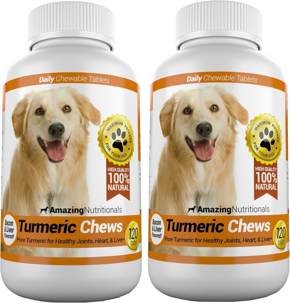 Erstaunliche Kurkuma für Hunde Curcumin Pet Antioxidant, Eliminiert Gelenkschmerzen Entzündung, 120 Chews