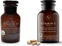 Movita Organic Vitamin D3 2500IU, Bottiglia Fermentata Vitamina C 250mg Bottiglia