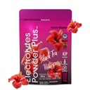 PoudreVitamine Electrolytes Poudre Plus (100 portions) Thé noir Hibiscus Electrolyte Poudre Keto, Sans sucre, Sel rose d'Himalaya,1000mg Potassium,120mg Calcium,120mg Magnésium, Poudre d'hydratation