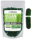 XPRS Nutra Size 4 Empty Capsules - 100 Count Small Empty Vegan Capsules - DIY Vegetable Capsule Filling - Fillable Do-It-Yourself Veggie Pill Caps for Supplements (Forest Green)