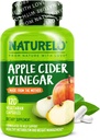 NATURELO Apple Cider Essig Kapseln - Natürliche ACV mit Mutter Ergänzung für Männer & Frauen für Detox, Sauberkeit und Gewichtsmanagement - 120 Vegan Kapseln