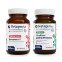 Metagenics Berberine GT (60 Capsules) & UltraFlora Control Probiotic (30 Servings) - Supports Heart Health - Aids Healthy Body Composition