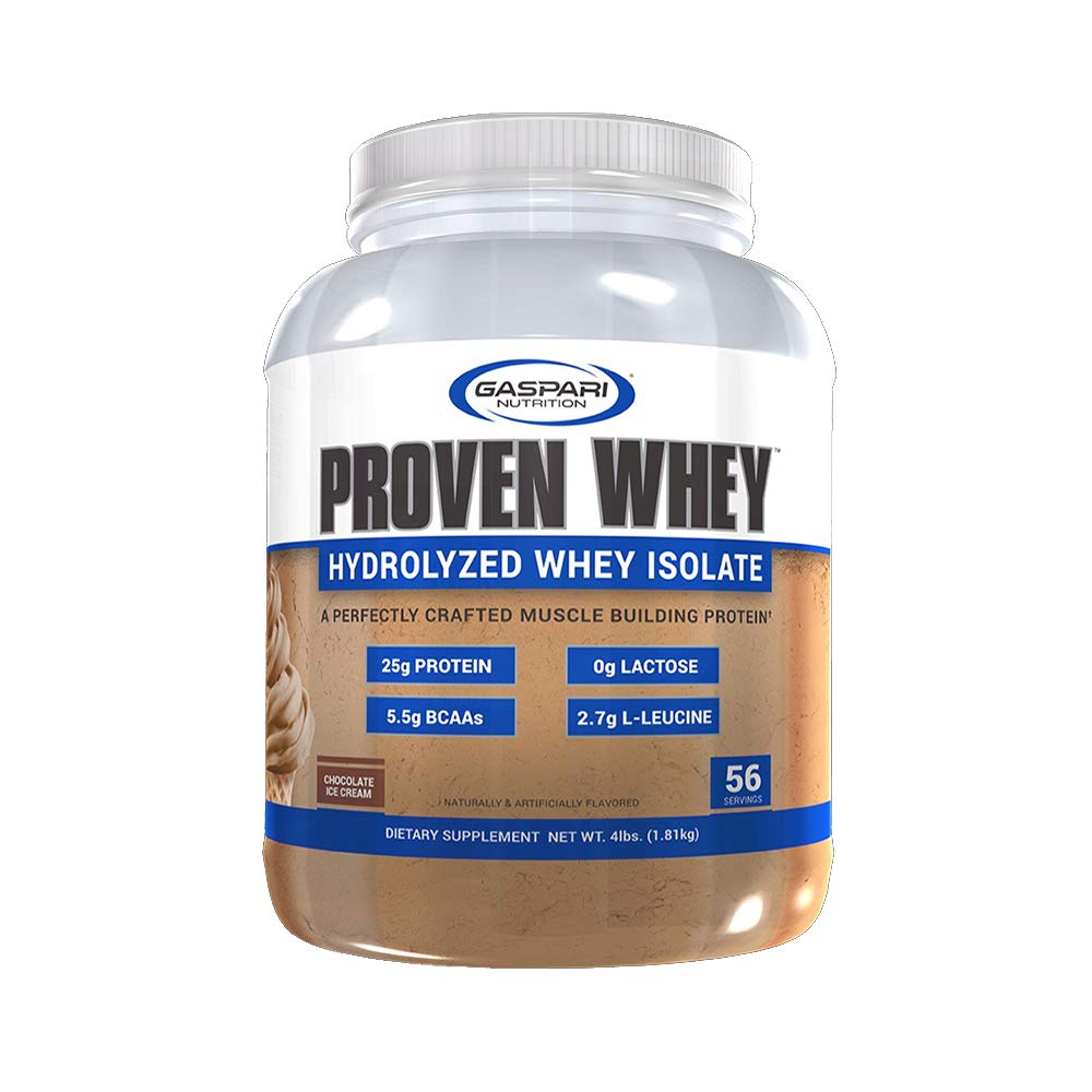 Gaspari Nutrition Fourni Whey, 100 % hydrolysé Whey Isolate, haute protéine, sans lactose, faible hydrate de glucides et faible sucre (4 lb, crème glacée au chocolat)