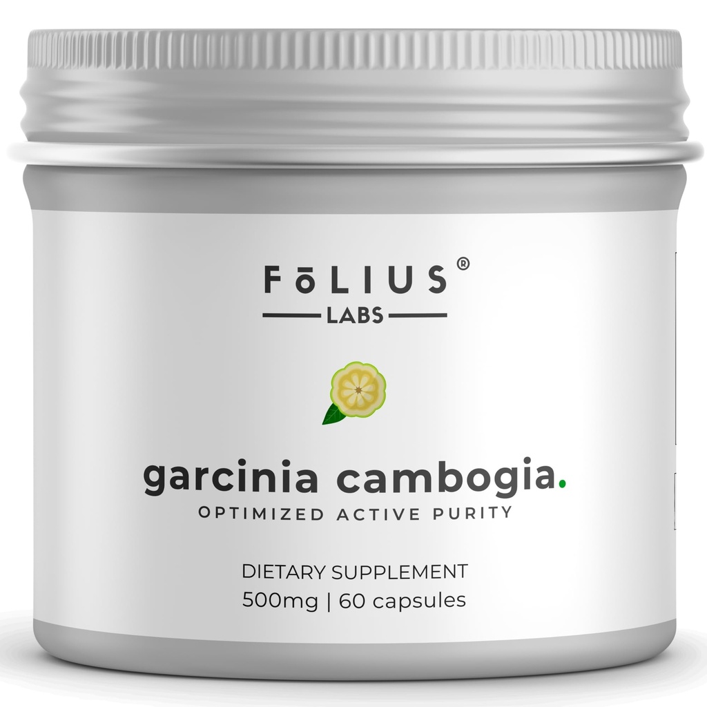 Reine Garcinia Cambogia Extrakt Ergänzung 500mg - 100% natürliche HCA Extrakt Konzentration auf 60% - Unterstützt gesunde Verdauung und Stoffwechsel - 60 Kapseln