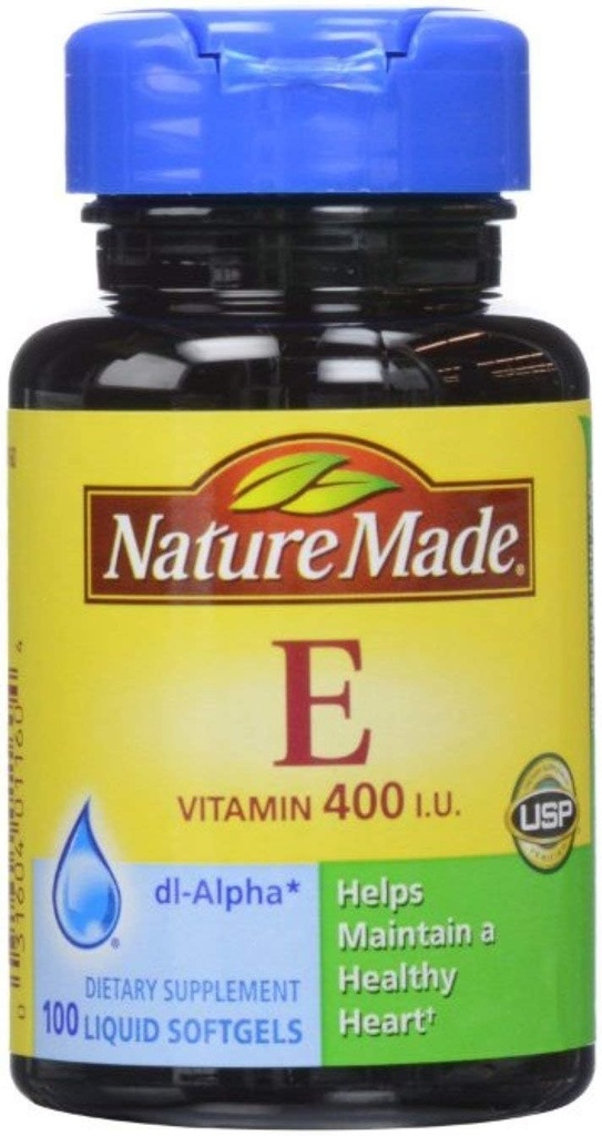 Natura Made dl-Alpha Vitamin E 400 IU Softgels 100 ea (Pack of 4)