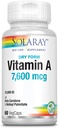 Solaray, forma a secco vitamina A, 7,500 mcg, 60 VegCaps