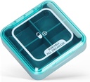 Naturetouch Pill Organizer, 4 volte al giorno Portable Pill Box, Daily Pill Case for Women and Men Holding Vitamin, Medicina, Integratori, Blu