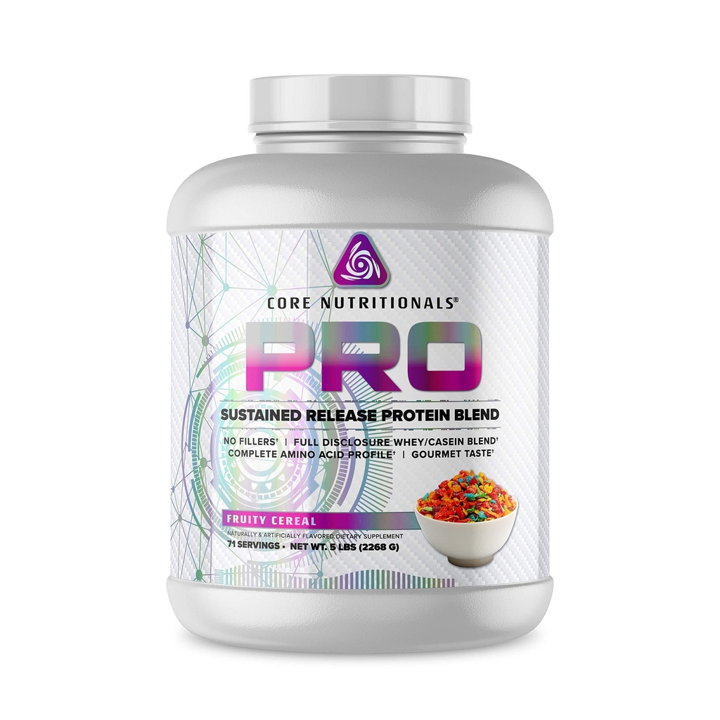 Nutrizioni Nutrizioni Nutrizioni Pro Rilascio Sostenuto Whey Protein Blend | con enzimi digestivi | 25g Protein, 2g Carbs | No Fillers | 5 Pound (Fruity Cereal)