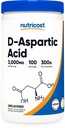 Acido D-Aspartico Nutricost (DAA) Polvere 300G - Acido Aspartico D puro