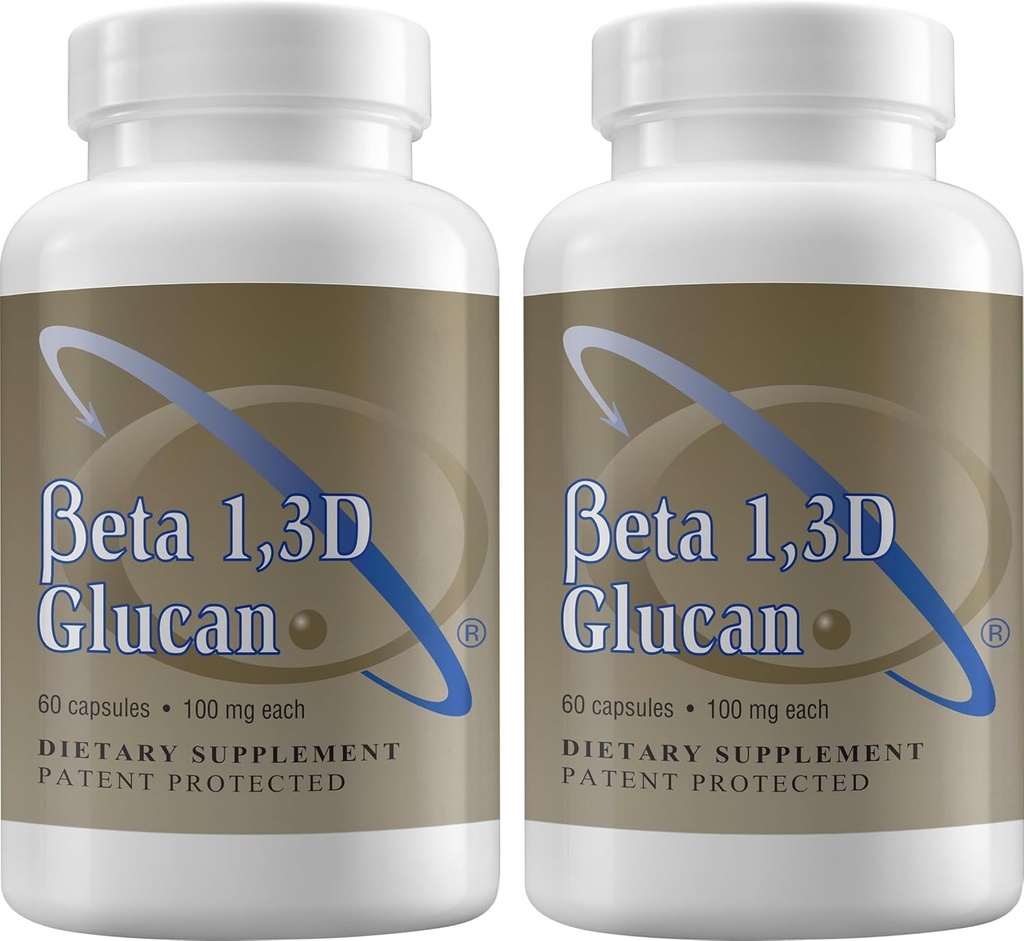Transfer Point Immununterstützungsergänzung Hochreiniger Beta 1,3D Glucan 100 mg pro Kapsel (b-Glucan Fiber) (Pack von 2)