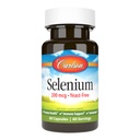 Carlson - Sélénium, 200 mcg Sans levure, Prostate Health & Immune Support, Antioxydant, 60 Capsules