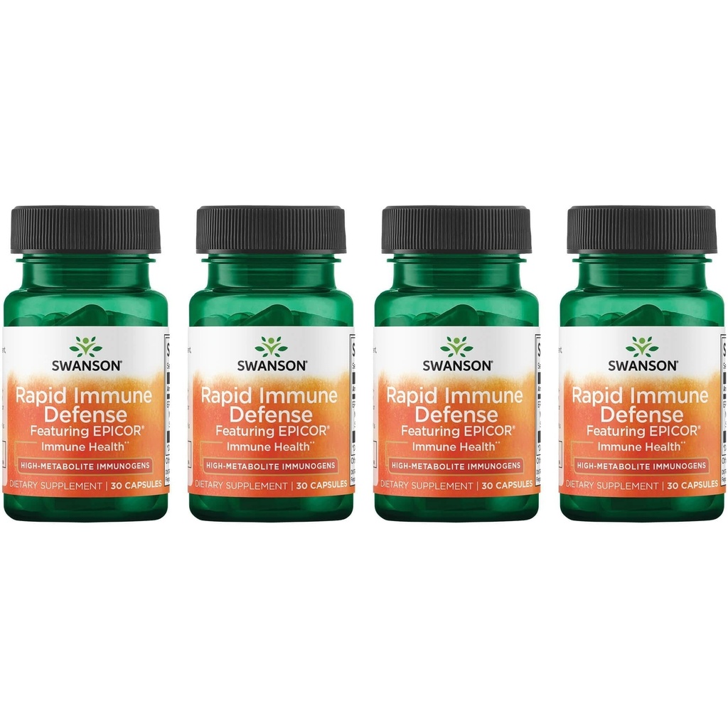 Difesa Immune Rapid Swanson Con Epicor 500 mg 30 Caps (4 Pack)