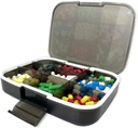 Große Pille Organizer, 7.7x5.7" Reise Vitamin Box Lightproof 9 Komponenten Tragbare Pillen-Gehäuse Ergänzungen Spender Moisture Proof Pill Holder Medicine Container