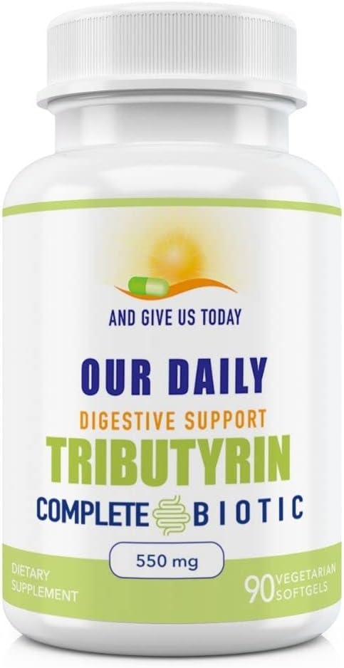 Il nostro quotidiano Vites Tributyrin Digestive Heath Probiotics | Complete Butyrate Supplement | 550 Mg Delayed-Release Softgels | Supporto immunitario| 90 Servings | Vegan Formula