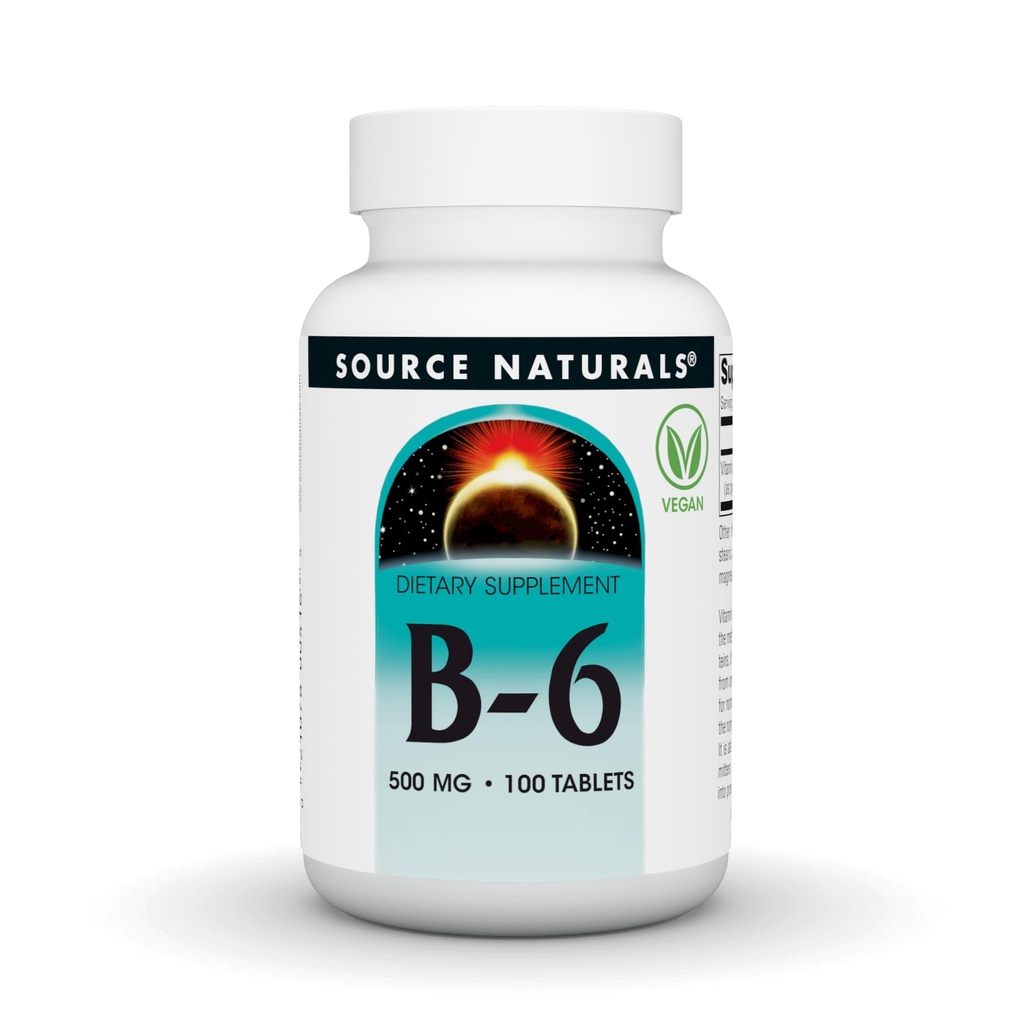 Quelle Naturals Vitamin B-6, Immunsystem Unterstützung* -500 mg, 100 Tabletten