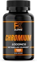 FX SUPPS Chromium Polynicotinat 1000 mcg (100 Kapseln) Gewichtsverlust ergänzt für Männer und Frauen | verbessert Energieproduktion und Herzgesundheit