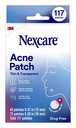 Nexcare Dünne und transparente Akne Patch, Skin Cover absorbiert Pus und Öl von Clogged Pores, Hergestellt mit Hydrokolloid, Tab ermöglicht einfache Entfernung von Liner - 117 Pimple Patches