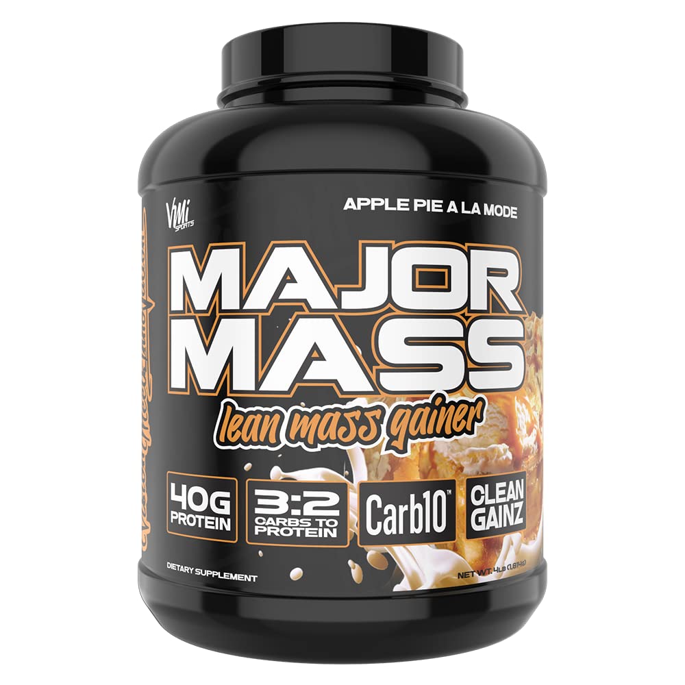 VMI Sports | Major Maß Lean Maß Gainer | Maß Gainer Protein Pulver für Muskelaufbau | Gewicht Gainer Protein Pulver für Männer | Gewicht Gainer für Frauen (Apple Pie A La Mode)