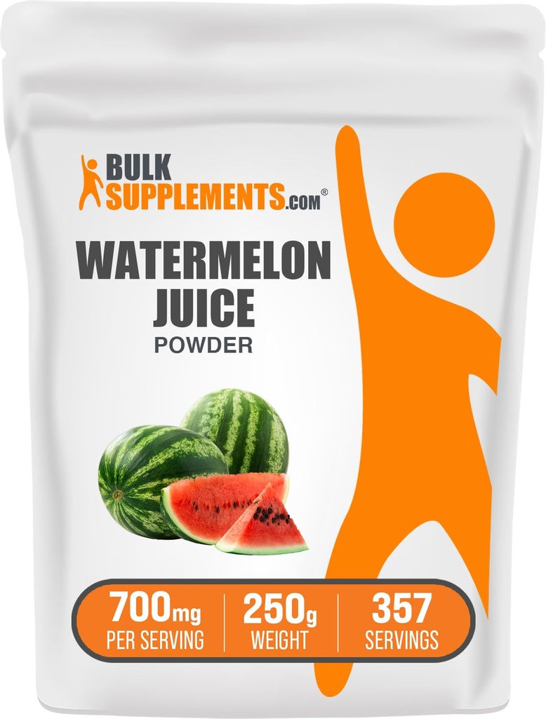 BulkSupplements.com Polvere di succo di anguria - da frutta di anguria, polvere di frutta, supplemento di idratazione - 700mg per porzione, 250g (8.8 oz) (pacchetto di 1)