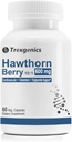 Trexgenics Hawthorn Berry 600 mg Cardiovascolare, Colesterolo, trigliceridi, Supporto per la pressione sanguigna Vegan & Non OGM (60 capsule di Veg.) (Pack of 1)
