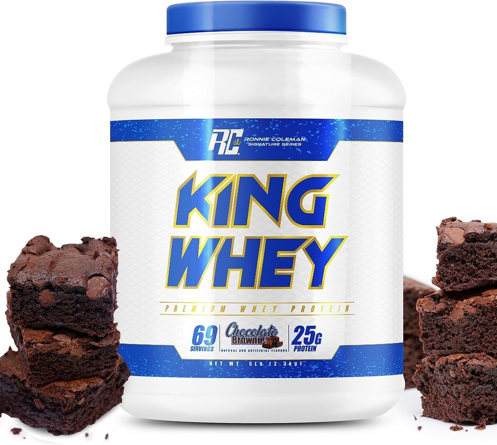 Ronnie Coleman Série Signature King Mass XL Protéines Poudre, Poids et Gainer musculaire, 60g Protéines, 180g hydrates de carbone, 1000+ calories par portion, créatine et glutamine (20lb, chocolat noir)