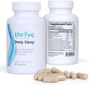Thrive Good Deep Sleep - Schlafergänzung mit Calciumcarbonat, Vitamin B6, Magnesium - Schlafhilfe Formel mit Melatonin, L-Tryptophan, 5-HTP, Inositol, Natürliche Pflanzenextrakte - 60 Veggie Kapseln