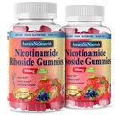 2 Pack NAD Resveratrol Supplement, Sugar Free 900mg Gummis mit Quercetin, Collagen, Vitamin Support Anti Aging, Zellregeneration, Energie-Boost, Hautverbesserung für Frauen Männer
