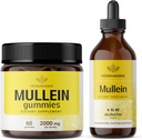 HERBAMA Mullein Leaf Extract Kit - Bundle 2000 mg Mullein Leaf Gummis und Mullein Leaf Tincture 4 fl oz - Vegan, Non-GMO, Alkoholfrei - 2 Pack