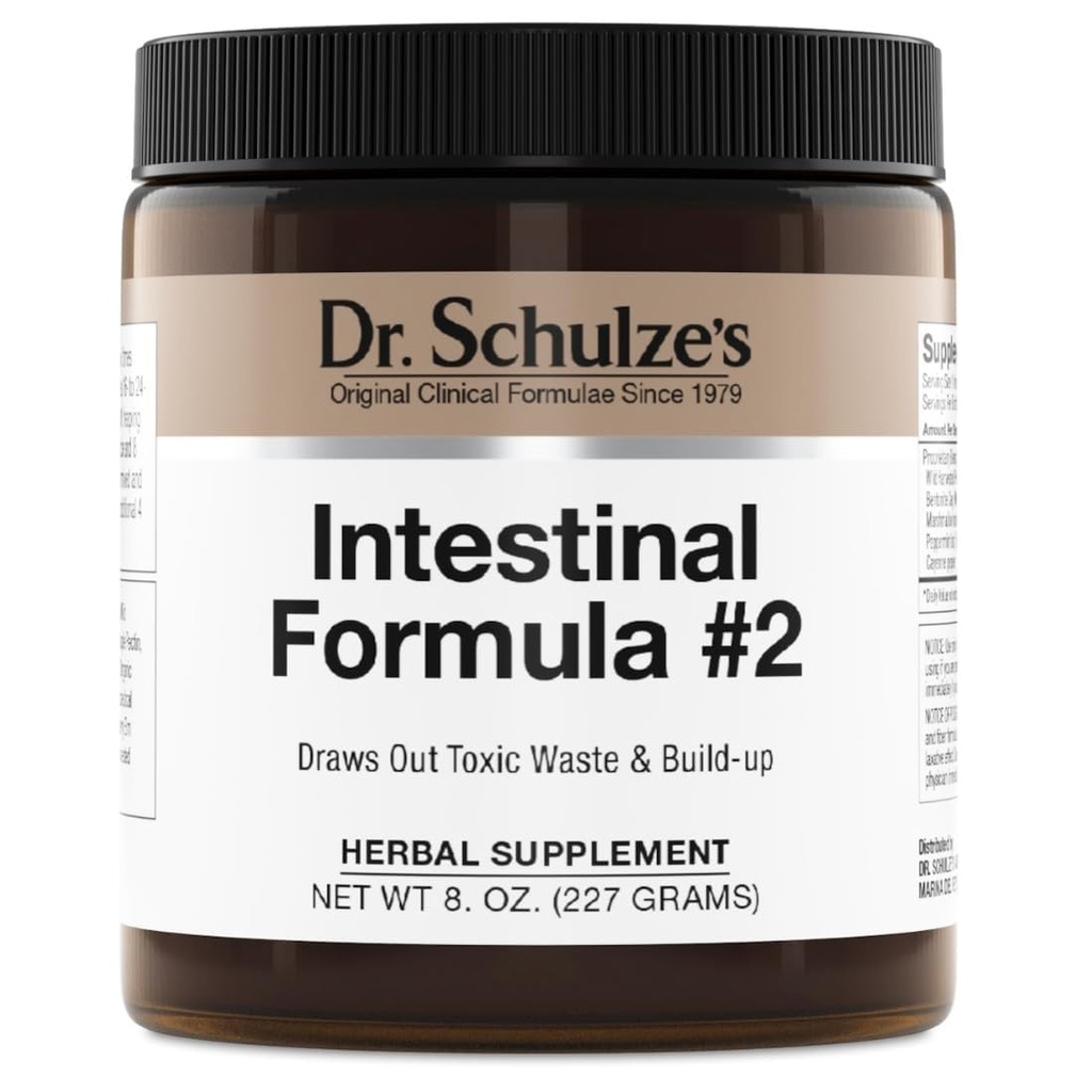 Dr. Schulze's Darmformel #2 - Reinigungsergänzung für Colon Health Support - Unterstützt tägliche Elimination - Pflanzenbasierte Kräuterergänzung - Glutenfrei & Vegan - 8 Unzen
