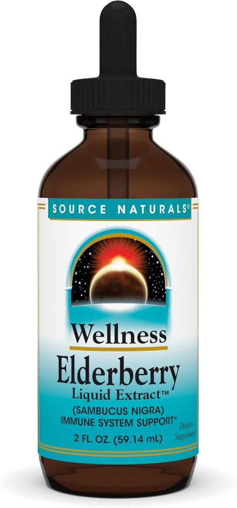 Fonte Naturals Wellness Elderberry Extract, 2 OZ - Supporto del sistema immunitario*