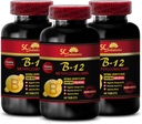 pilules de soutien immunitaire - METHYLCOBALAMIN VITAMIN B-12 5000 - supplément anti vieillissement pour les femmes, meilleurs suppléments d'énergie, endurance, capsules de soutien immunitaire, vitamine b 12 métabolisme - 3 Bot 180