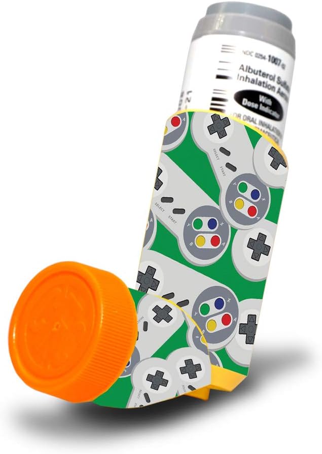 MightySkins Skin für Proventil HFA Asthma Inhaler - Retro Controller 3 | Protective, Durable, und Einzigartige Vinyl Dekor-Wrap Cover | Einfach zu bedienen, entfernen und ändern Styles | Made in USA