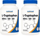 Nutricost L-Tryptophane 500mg, 120 Capsules (2 bouteilles)