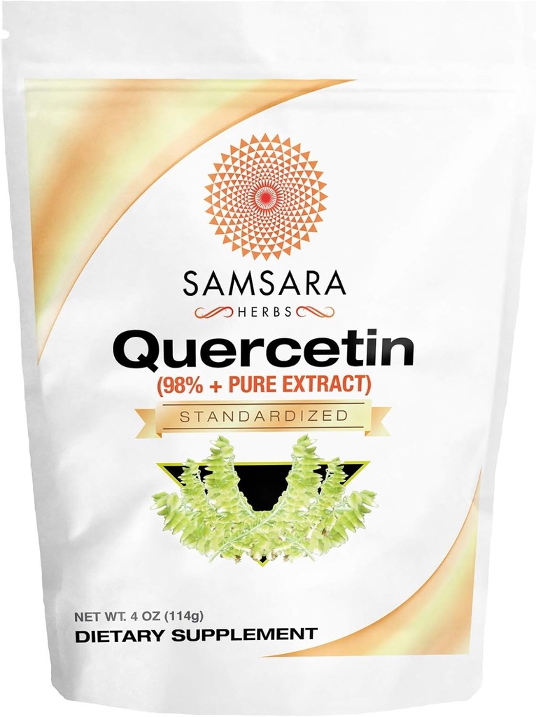 Samsara Kräuter Quercetin 98%+ reines Extraktpulver (4oz/114g) - gleich 228 x 500mg Kapseln