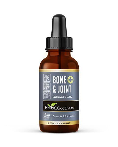 Erboristeria Bontà Estratto Liquido Congiunto 1oz - Organic Bone e tutta la Salute Congiunta, Supporto Muscolare, Ginocchio Discomfort con Calcio, Magnesio, Glucosamina e Condroitina per Uomini e Donne -1 btl