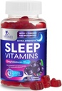 Gommies de sommeil avec la mélatonine 12 mg - Vitamine de sommeil extra-forte, Gommy de mélatonine naturelle, Supplément de soutien de sommeil occasionnel pour les adultes, végétalien, non-OGM, Gomitas para Dormir - 60 Gommies