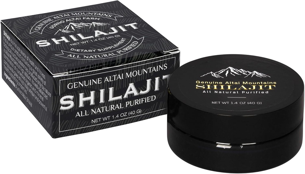 Sayan Pure Shilajit Resina 1.4oz/40g, 265 Serve - Potente Integratore di Acido Fulvico Organico - Supporta Sistema immunitario, Memoria, Focus e Fornisce Energia Naturale, Detox - Vegan, Non OGM