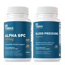 Dr. Tobias Alpha GPC & Blutdruckunterstützung - Unterstützung kognitiver Funktion & Circulatory Wellness mit Bioverfügbare Choline-Ergänzung, Kräuter & Vitamine, Non-GMO