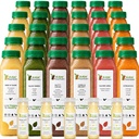 Nettoyez les jus de protéines 5 jours par la fontaine crue, tous les détox naturels, les fruits pressés à froid, légumes, vanille et saveur de chocolat, goût et énergie, 30 bouteilles 12oz, 3 coups de gingembre
