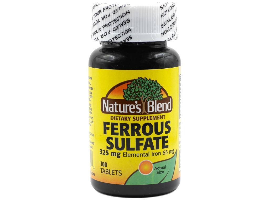 Nature's Blend Iron Ferrous Sulfat 325mg BPK, sortiert, Tabletten, 100 Zähler